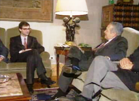 Encontro de Mário Soares com Manuel Monteiro