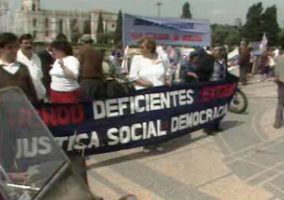 Manifestação de deficientes