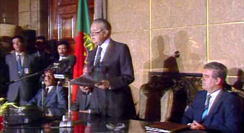 Sessão de boas-vindas ao Presidente da República