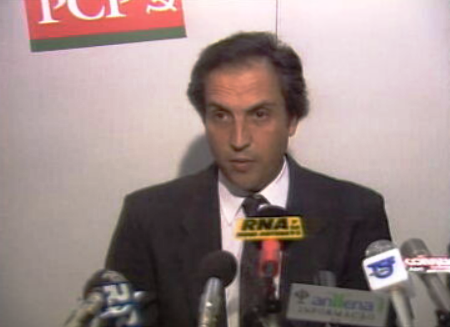 Conferência de imprensa de Carlos Carvalhas