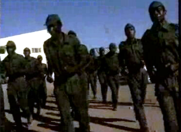 Treino da primeira força de fuzileiros moçambicanos