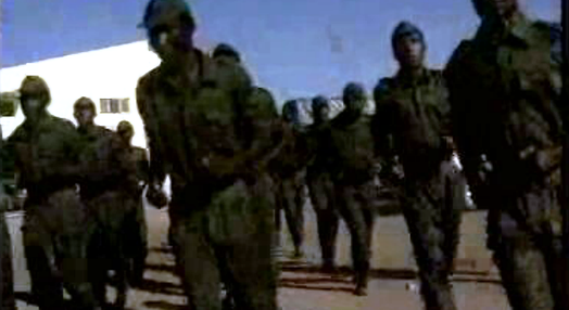 Treino da primeira força de fuzileiros moçambicanos