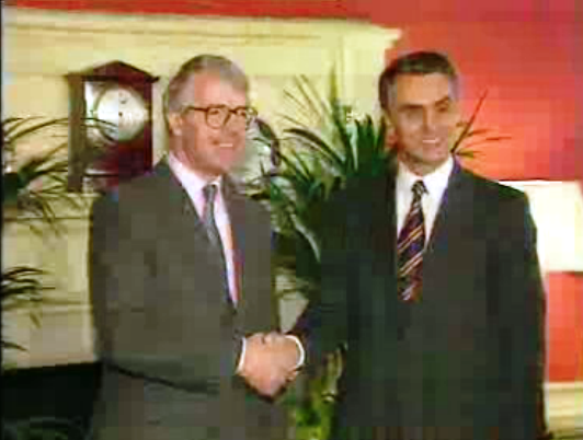 Encontro entre Cavaco Silva e John Major