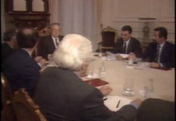 Reunião de Mário Soares com líderes partidários