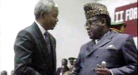 Encontro entre Nelson Mandela e Mobutu