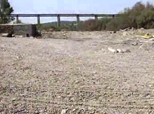 Rio Guadiana com caudal reduzido