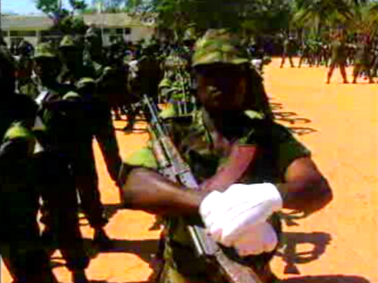 Protesto do exército moçambicano