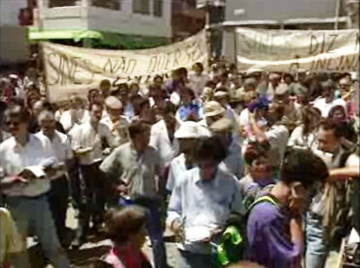 Protestos da população em Sines