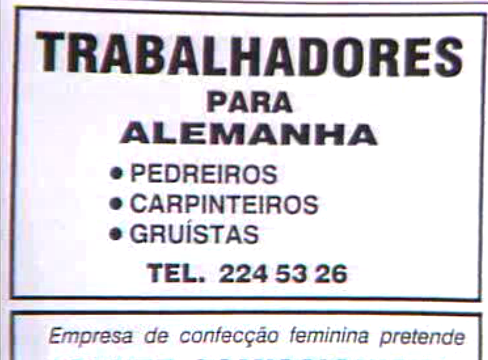 Recrutamento de portugueses na Alemanha