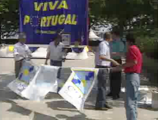 Preparativos para a festa do CDS-PP