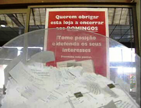 Campanha para abertura do comércio ao domingo