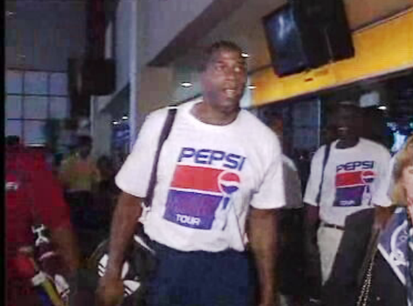 Chegada de Magic Johnson a Portugal