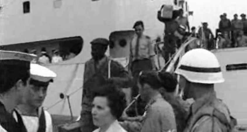 Chegada de tropas do Ultramar