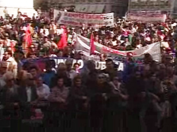 Manifestação contra a Lei dos Disponíveis