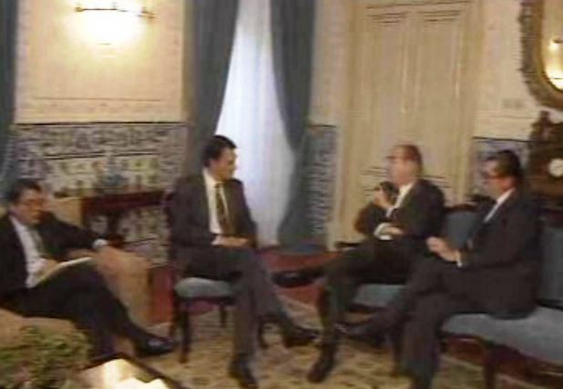 Júlio Sanguinetti recebe Cavaco Silva