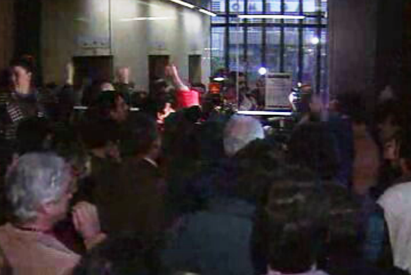 Protesto dos trabalhadores da PT