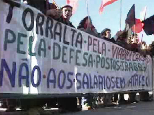Manifestação de trabalhadores da Torralta