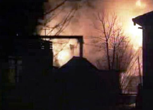 Destruição de bairro nos arredores de Sarajevo