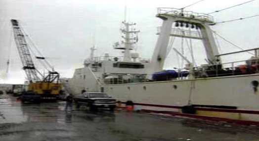 Barco espanhol apreendido na Terra Nova