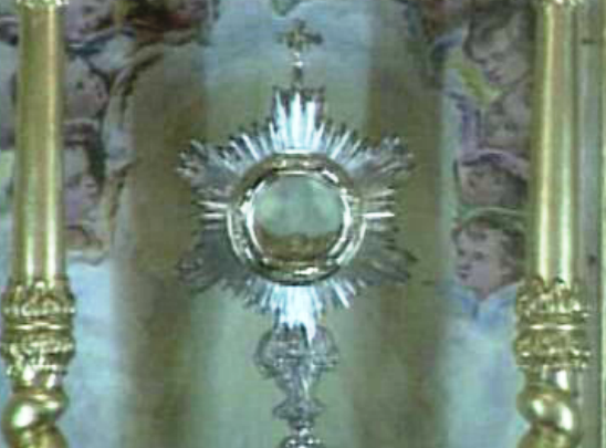 Imagem de Cristo numa hóstia