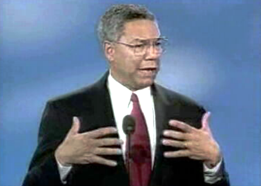 Colin Powell apoia Bob Dole para a Presidência