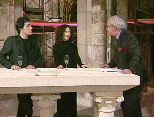 Entrevista a atores no Convento de Cristo