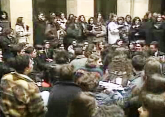 Greve dos alunos em Coimbra