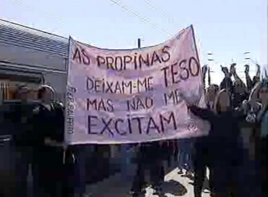 Manifestação de alunos do ensino superior