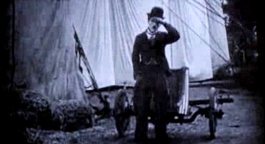 Projeção de “O Circo” de Charlie Chaplin
