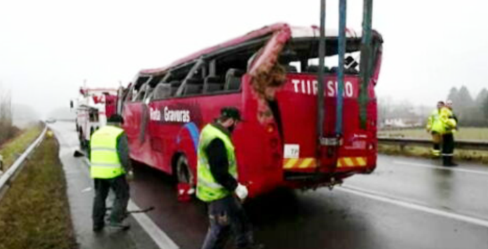Acidente rodoviário em França