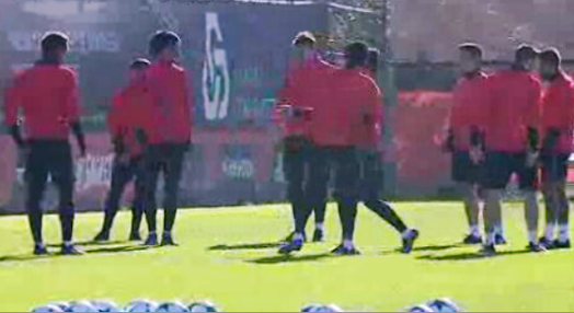 Futebol: treino do SL Benfica