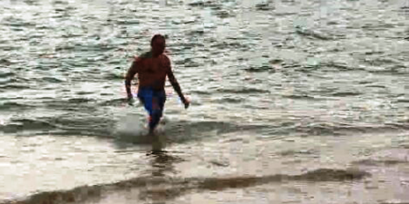 Primeiro banho do Ano de Marcelo Rebelo de Sousa