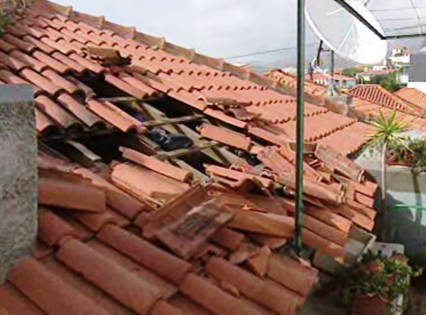 Estragos causados por fogo de artifício