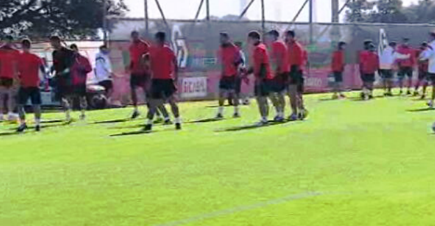Futebol: treino do Benfica