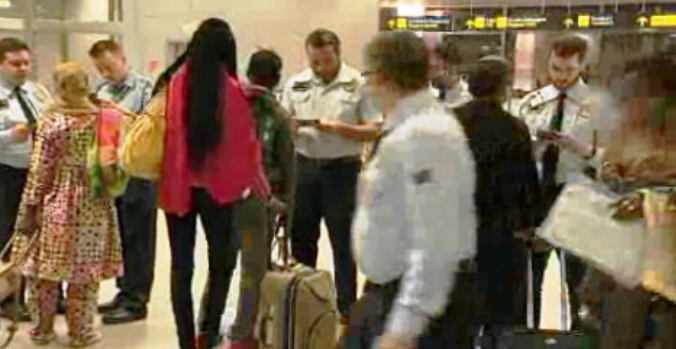 Fuga de ilegais no aeroporto