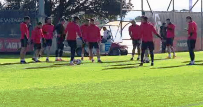 Futebol: treino do Benfica