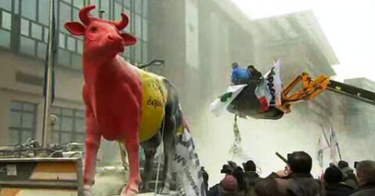 Manifestação de produtores de leite