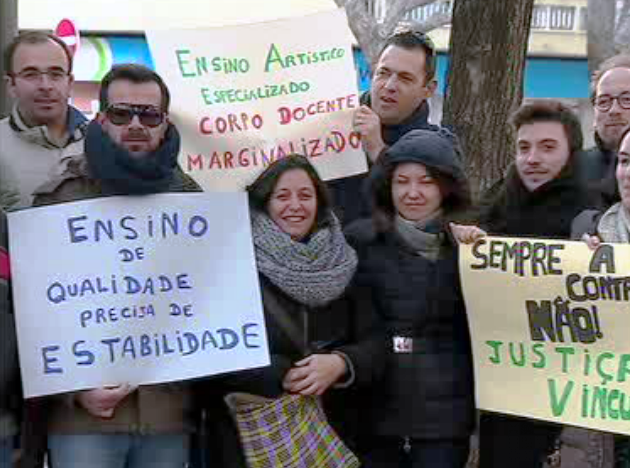Manifestação dos professores do ensino artístico