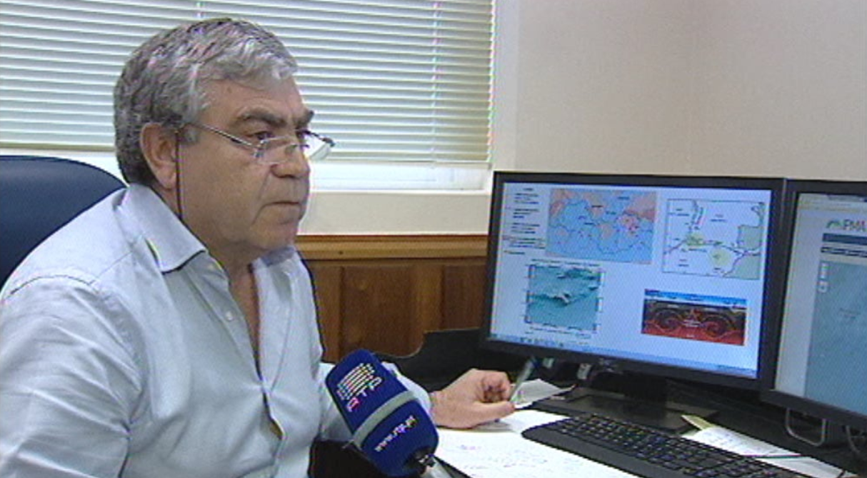 Registo de sismos na Ribeira Brava