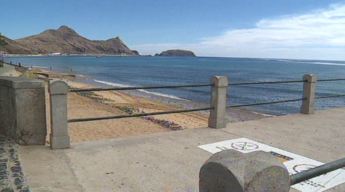 Temporal na praia do Porto Santo