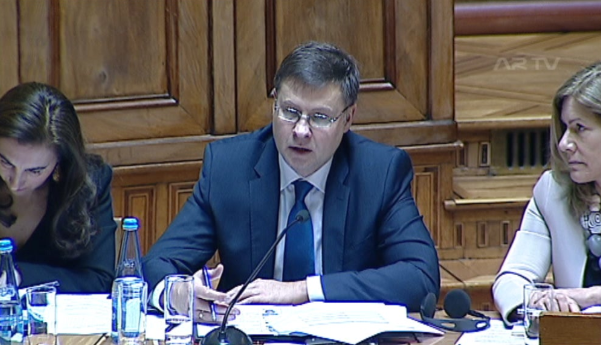 Valdis Dombrovskis na Assembleia da Republica