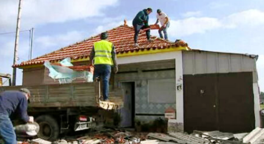 Vento provoca destruição em Vagos