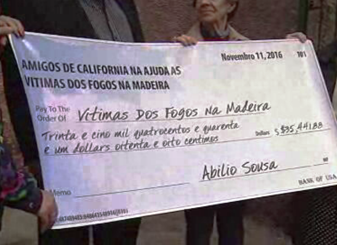 Donativos às vítimas de incêndios no Monte