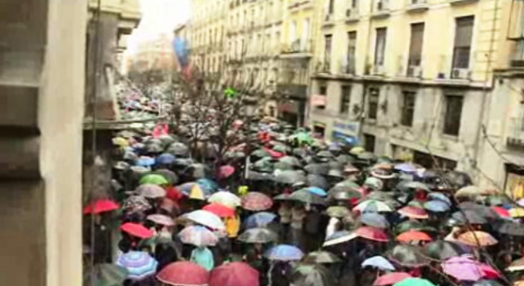 Protestos dos pensionistas em Espanha