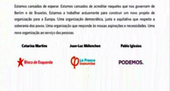 Novo projeto da esquerda europeia