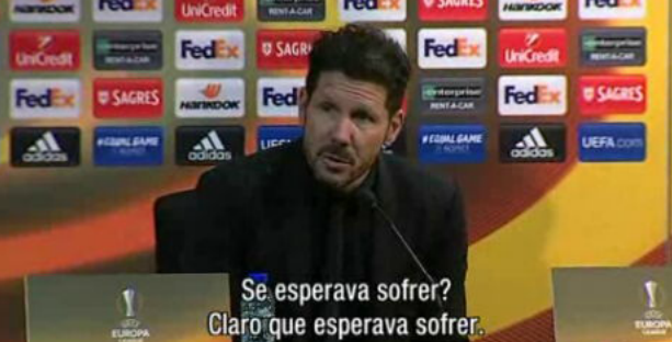 Declarações de Diego Simeone