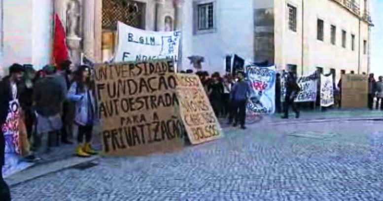 Protesto de estudantes em Coimbra