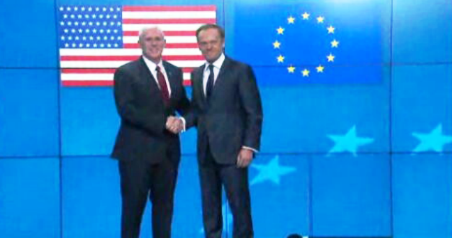 Mike Pence em Bruxelas