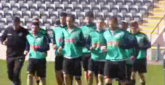 Futebol: treino do Nacional