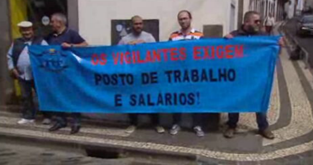 Protesto dos vigilantes da Provise
